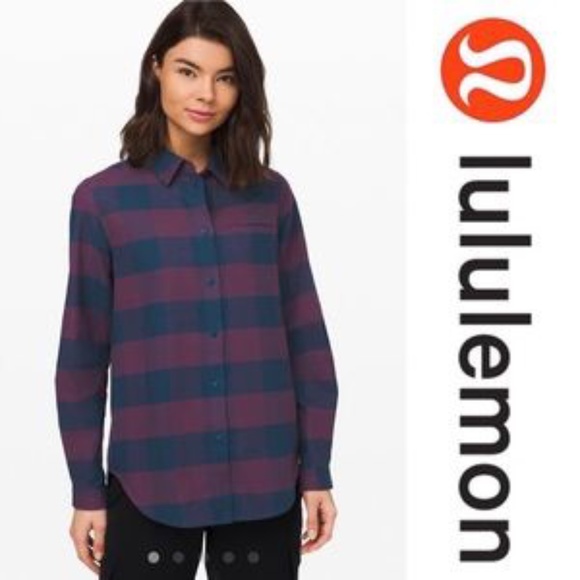 lululemon athletica Tops - Lululemon Full Day Ahead Flannel Purple